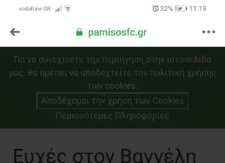 Στο κλίμα των ημερών οι ευχές από την “οικογένεια” του Παμίσου σε Κουλόπουλο
