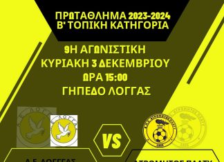 ΑΕ Λογγάς – Ατρόμητος Πλατύ 2-3 “Διπλό με καταπληκτικό πρώτο ημίχρονο”
